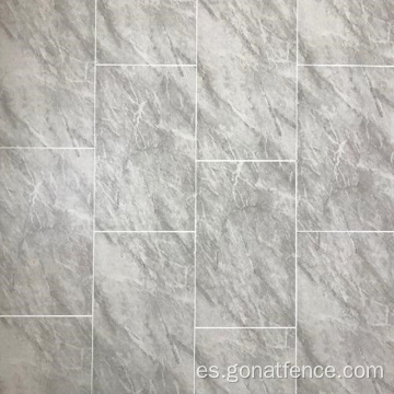 Efecto de baldosas de mármol gris baños panel de pared PVC